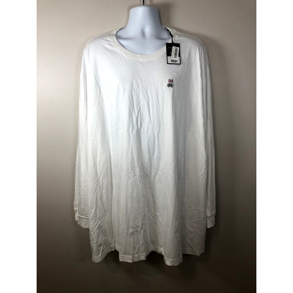 New Psycho Bunny Men's Long Sleeve Shirt Size 4XL White